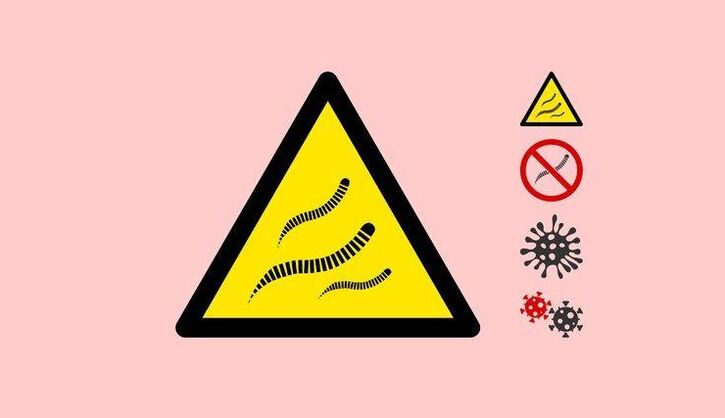 The risk of parasites for the body